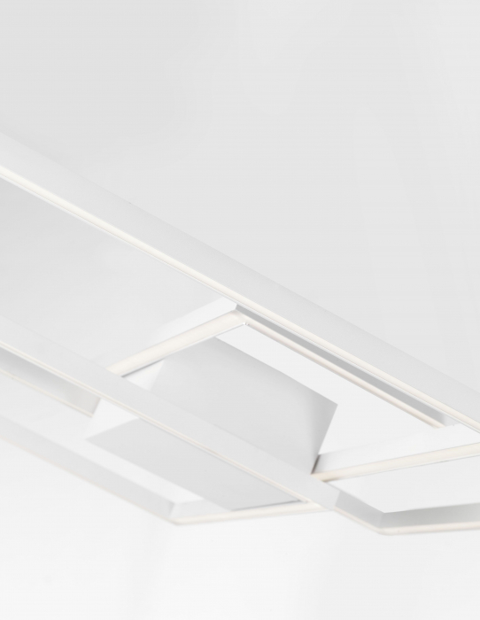 Plafoniera LED Shiri 56 cm alba/neagra, stil minimalist forma geometrica, 9500832 - Novaluce [11]