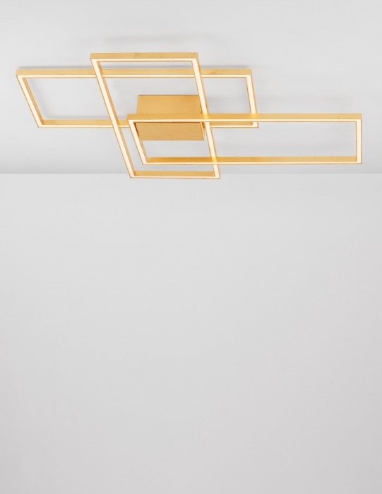 Plafoniera LED dimabila Shiri 90x67 cm alba/neagra/aurie, stil minimalist forma geometrica, 9508431 - Novaluce [17]