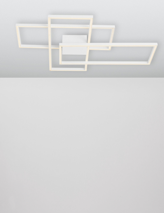 Plafoniera LED dimabila Shiri 90x67 cm alba/neagra/aurie, stil minimalist forma geometrica, 9977001 - Novaluce [2]