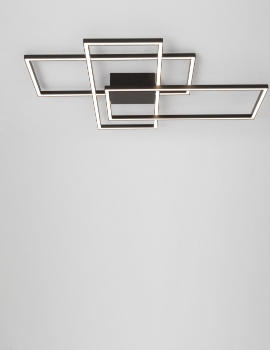 Plafoniera LED dimabila Shiri 90x67 cm alba/neagra/aurie, stil minimalist forma geometrica, 9977001 - Novaluce [10]
