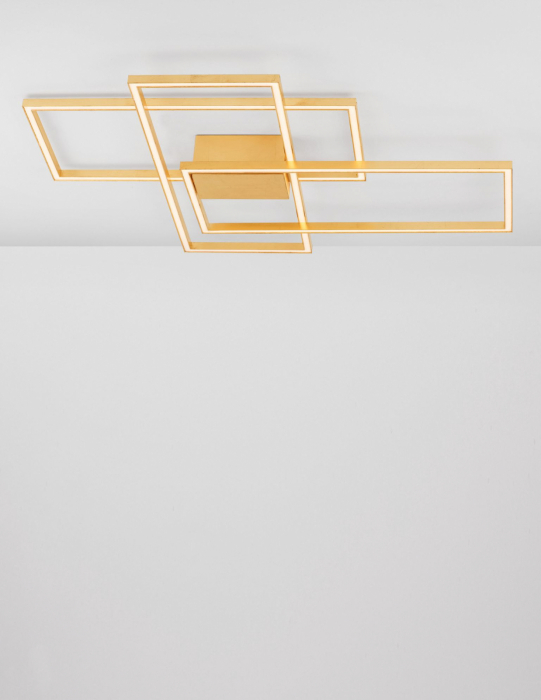 Plafoniera LED dimabila Shiri 90x67 cm alba/neagra/aurie, stil minimalist forma geometrica, 9977001 - Novaluce [17]