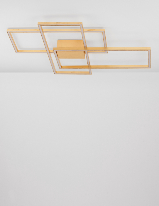 Plafoniera LED dimabila Shiri 90x67 cm alba/neagra/aurie, stil minimalist forma geometrica, 9977001 - Novaluce [16]