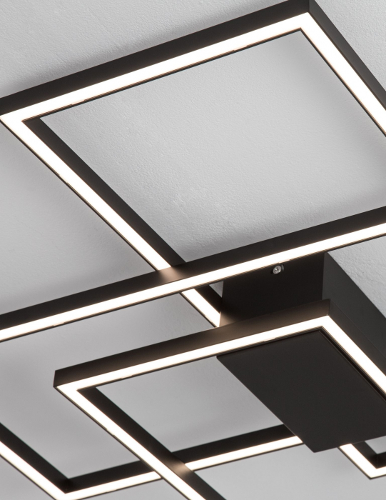 Plafoniera LED dimabila Shiri 90x67 cm alba/neagra/aurie, stil minimalist forma geometrica, 9508431 - Novaluce [5]