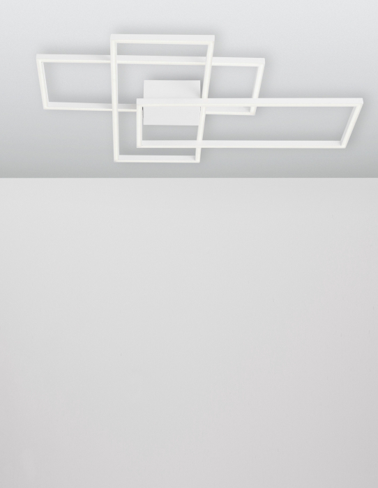 Plafoniera LED dimabila Shiri 90x67 cm alba/neagra/aurie, stil minimalist forma geometrica, 9508431 - Novaluce [11]