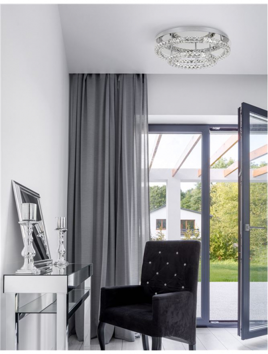 Plafoniera LED lux rotunda Katinca, sticla transparenta, Ø 40/60 cm, 9172519 - Novaluce [2]