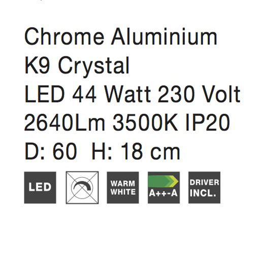 Plafoniera LED lux rotunda Katinca, sticla transparenta, Ø 40/60 cm, 9172519 - Novaluce [4]