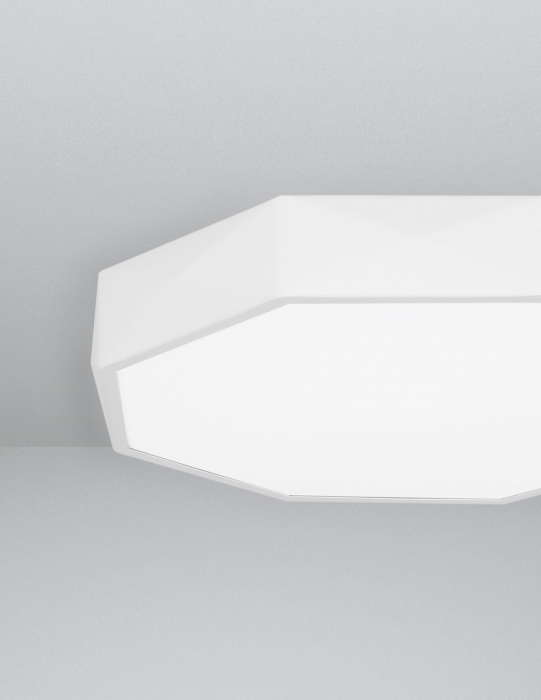 Plafoniera LED moderna alba/neagra cu laterale model geometric Mayna Ø40 cm din metal, 9001491 - Novaluce [11]