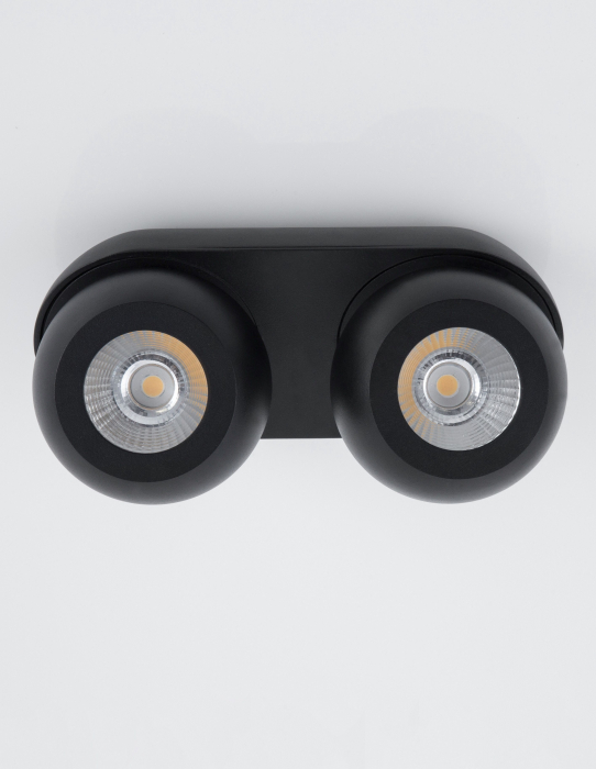 Plafoniera LED neagra/alba Tomin cu 2 spoturi rotative si ajustabile, 9105102 - Novaluce [3]