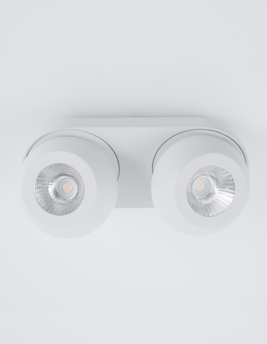 Plafoniera LED neagra/alba Tomin cu 2 spoturi rotative si ajustabile, 9105102 - Novaluce [8]