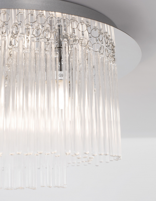 Plafoniera LED rotunda eleganta Runa, baza metal cu elemente din sticla, 9180891 - Novaluce [4]