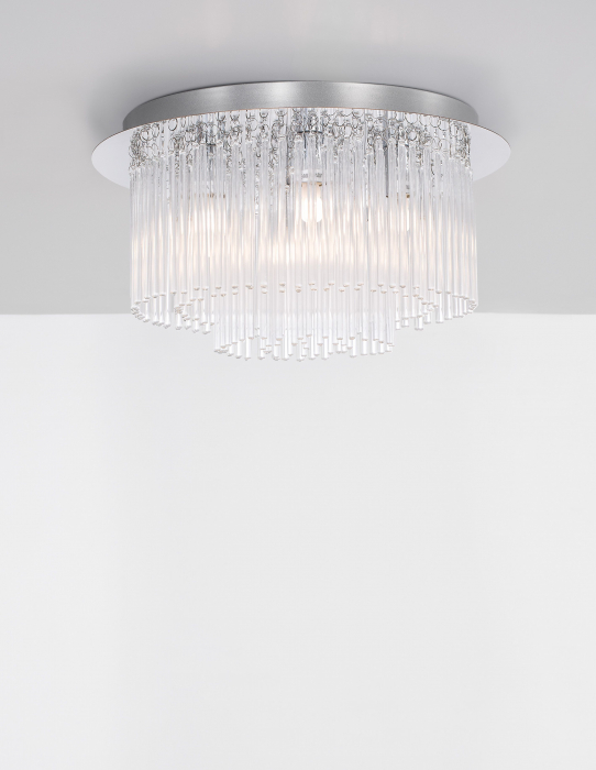 Plafoniera LED rotunda eleganta Runa, baza metal cu elemente din sticla, 9180891 - Novaluce [2]