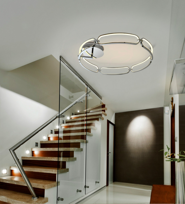 Plafoniera dimabila LED rotunda lux crom Githa Ø 80 cm, metal, 786577 - Schuller [2]