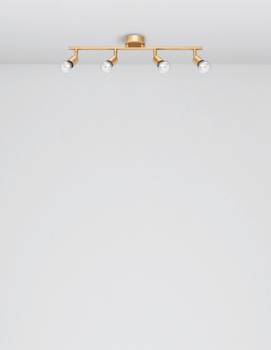 Plafoniera liniara nichel/cupru/negru/auriu/alb/maro cu 2/3/4 spoturi LED Marila, din metal, 661002 - Novaluce [40]