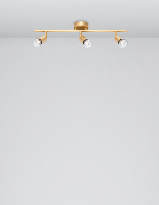 Plafoniera liniara nichel/cupru/negru/auriu/alb/maro cu 2/3/4 spoturi LED Marila, din metal, 661002 - Novaluce [36]