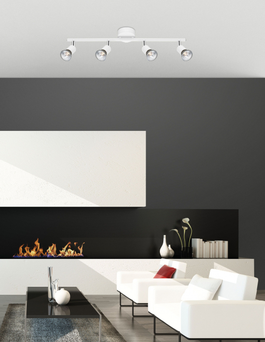 Plafoniera liniara nichel/cupru/negru/auriu/alb/maro cu 2/3/4 spoturi LED Marila, din metal, 661002 - Novaluce [18]