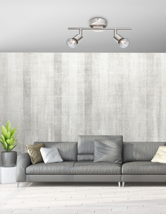 Plafoniera liniara nichel/cupru/negru/auriu/alb/maro cu 2/3/4 spoturi LED Marila, din metal, 661002 - Novaluce [5]
