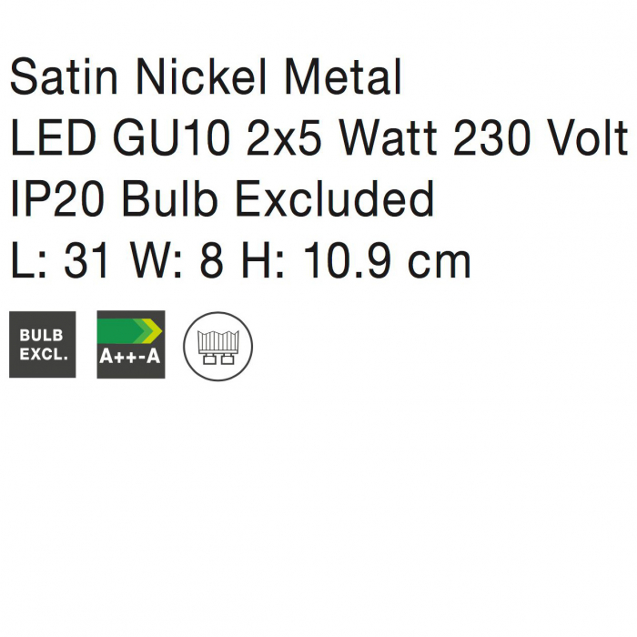 Plafoniera liniara nichel/cupru/negru/auriu/alb/maro cu 2/3/4 spoturi LED Marila, din metal, 661002 - Novaluce [13]