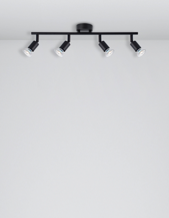 Plafoniera liniara nichel/cupru/negru/auriu/alb/maro cu 2/3/4 spoturi LED Marila, din metal, 661002 - Novaluce [49]