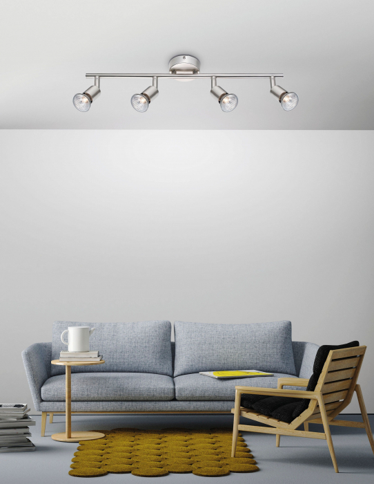 Plafoniera liniara nichel/cupru/negru/auriu/alb/maro cu 2/3/4 spoturi LED Marila, din metal, 661002 - Novaluce [11]