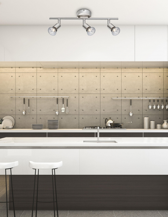 Plafoniera liniara nichel/cupru/negru/auriu/alb/maro cu 2/3/4 spoturi LED Marila, din metal, 661002 - Novaluce [8]