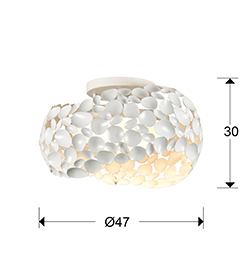 Plafoniera lux moderna crom/alb/aur roz Daria, Ø 47 cm, metal, 266866 - Schuller [5]