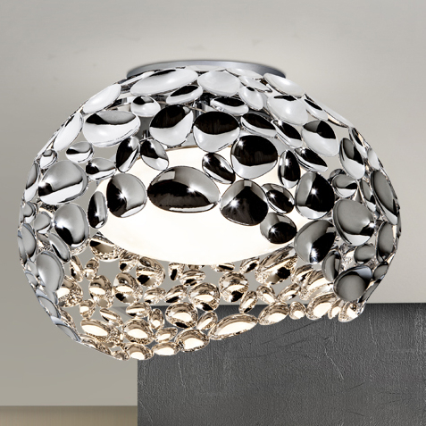 Plafoniera lux moderna crom/alb/aur roz Daria, Ø 47 cm, metal, 266866 - Schuller [1]