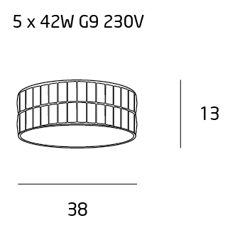 Plafoniera lux rotunda Jaxx Ø 38 cm metal/sticla, C0121 - Maxlight [2]