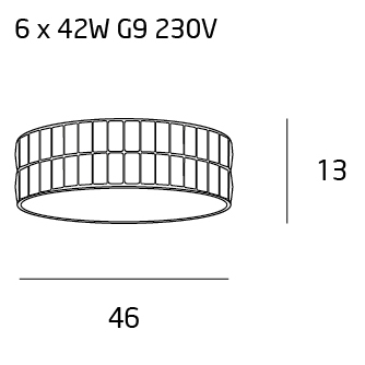 Plafoniera lux rotunda Jaxx Ø 46 cm metal/sticla, C0122 - Maxlight [2]