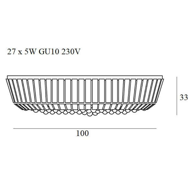 Plafoniera lux rotunda Renas Ø 100 cm metal/sticla, C0132 - Maxlight [3]