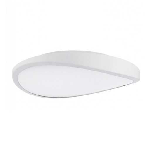 Plafoniera moderna alba/crom tip pendul Gilo Ø 48/58 cm, metal si sticla, AZ 0982 - Azzardo [2]