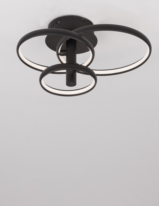 Plafoniera moderna alba/neagra Vilma 45 cm dimabila, cercuri LED reglabile, stil minimalist, 9349062 - Novaluce [14]