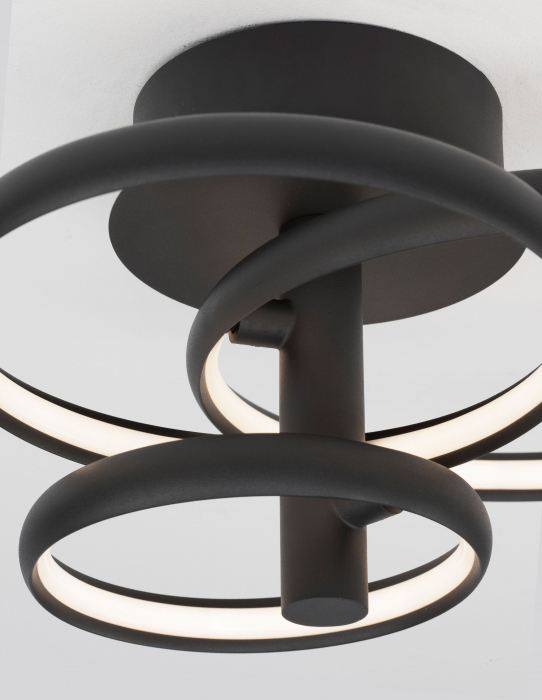 Plafoniera moderna alba/neagra Vilma 45 cm dimabila, cercuri LED reglabile, stil minimalist, 9349062 - Novaluce [17]
