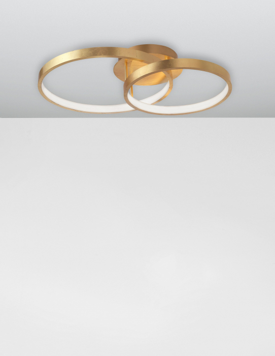 Plafoniera moderna aurie 2 cercuri LED Kodey 64 cm, design lux, 8100282 - Novaluce [3]