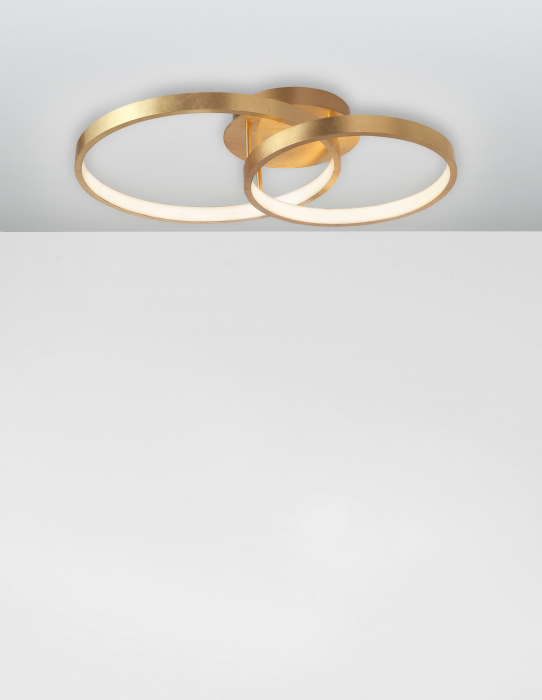 Plafoniera moderna aurie 2 cercuri LED Kodey 64 cm, design lux, 8100282 - Novaluce [2]