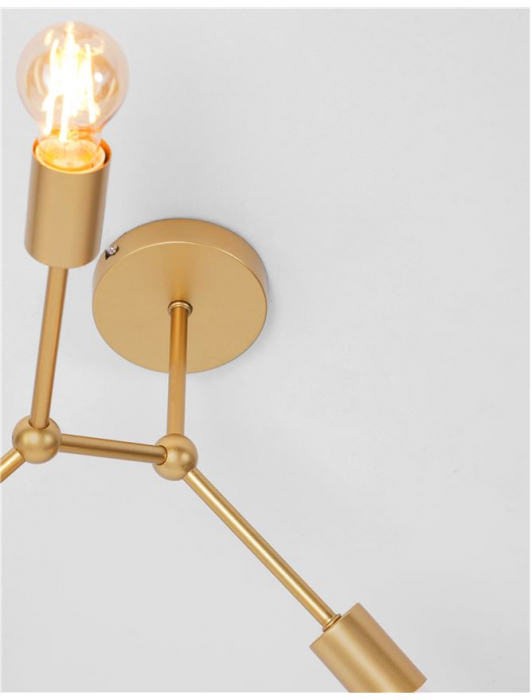 Plafoniera moderna aurie cu 3 brate Sinjin, Ø 45 cm, metal, 9404073 - Novaluce [5]