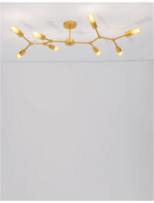 Plafoniera moderna aurie cu 8 brate Sinjin, 98 cm, metal, 9404078 - Novaluce [2]