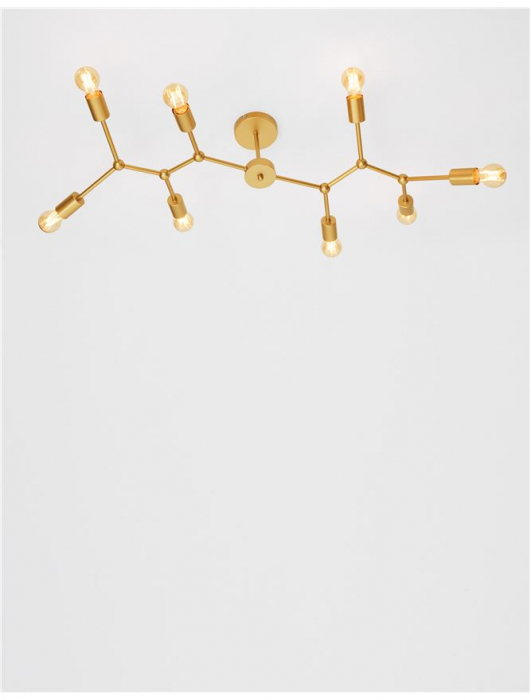 Plafoniera moderna aurie cu 8 brate Sinjin, 98 cm, metal, 9404078 - Novaluce [4]