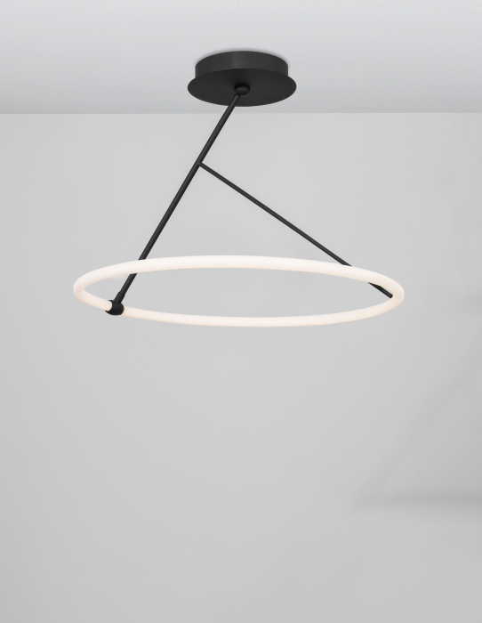 Plafoniera moderna cerc LED dimabil Loch Ø60 cm, stil minimalist alb cu negru, 9892161 - Novaluce [3]
