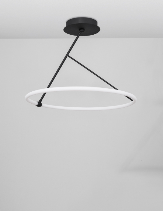 Plafoniera moderna cerc LED dimabil Loch Ø60 cm, stil minimalist alb cu negru, 9892161 - Novaluce [2]