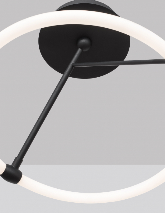 Plafoniera moderna cerc LED Loch Ø38 cm, stil minimalist alb cu negru, 9892162 - Novaluce [4]
