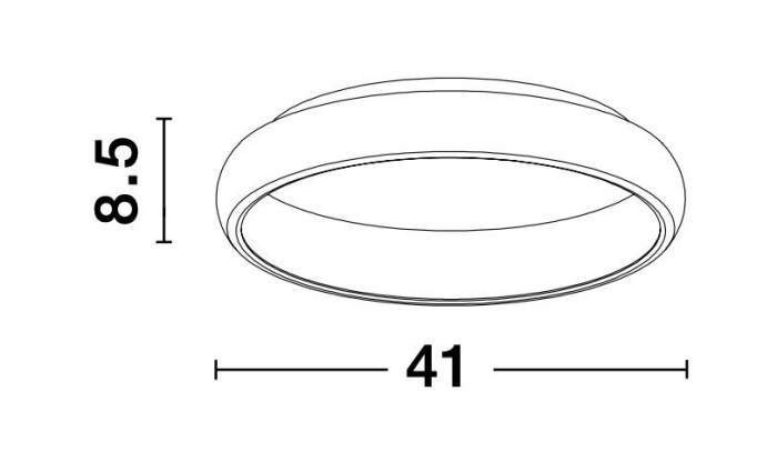 Plafoniera moderna rotunda LED dimabila Idalia diverse dimensiuni, neagra/gri/maro/alba, 8105605 D - Novaluce [6]
