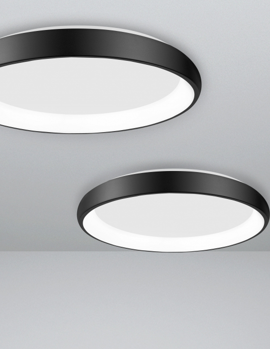 Plafoniera moderna rotunda LED dimabila Idalia diverse dimensiuni, neagra/gri/maro/alba, 8105605 D - Novaluce [28]