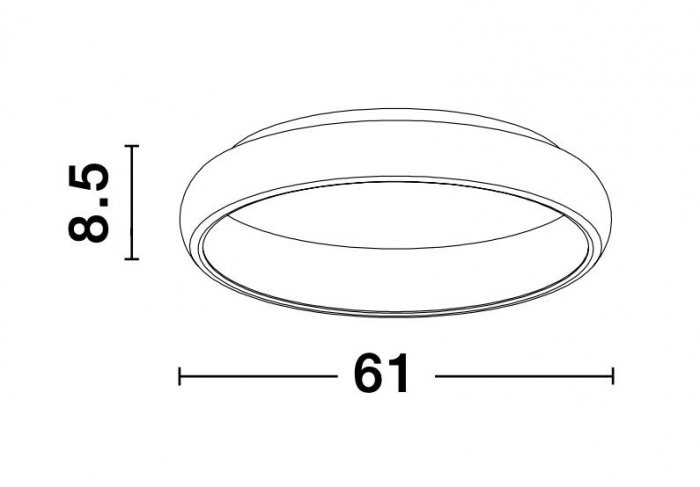 Plafoniera moderna rotunda LED dimabila Idalia diverse dimensiuni, neagra/gri/maro/alba, 8105605 D - Novaluce [8]