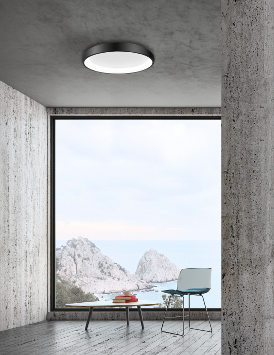 Plafoniera moderna rotunda LED dimabila Idalia diverse dimensiuni, neagra/gri/maro/alba, 8105605 D - Novaluce [29]