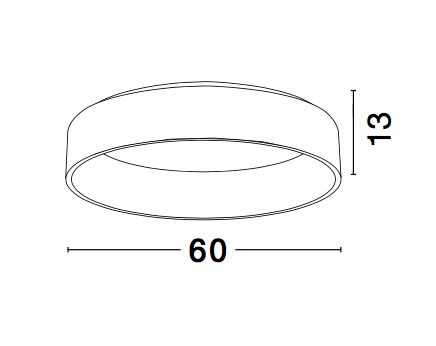 Plafoniera moderna rotunda LED Rondo Full Ø60 cm, metal maro/gri/negru/alb, 6167207 - Novaluce [2]