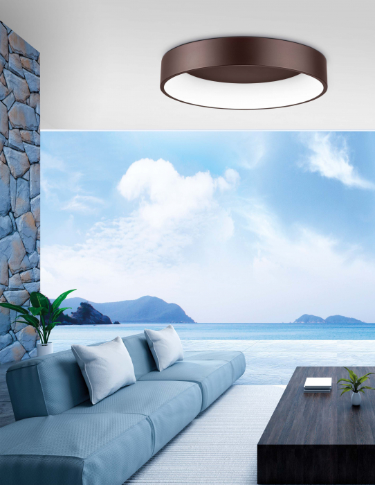 Plafoniera moderna rotunda LED Rondo Full Ø60 cm, metal maro/gri/negru/alb, 6167207 - Novaluce [3]