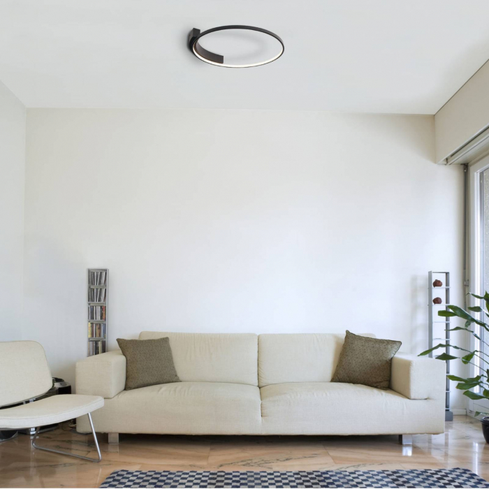 Plafoniera neagra Vela LED, rotunda, 40x40 cm, design minimalist, C0199 - Maxlight [2]