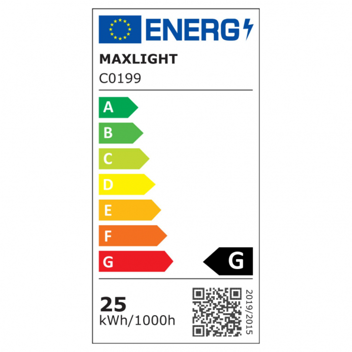 Plafoniera neagra Vela LED, rotunda, 40x40 cm, design minimalist, C0199 - Maxlight [4]