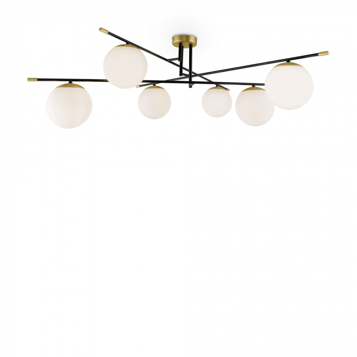 Plafoniera Nostalgia MOD048CL-06G, 6xE14, alba+neagra+aurie, IP20, Maytoni [3]