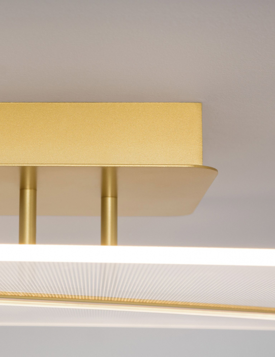 Plafoniera patrata aurie Souma 50 cm, iluminare LED 33W, design modern lux, 9545233 - Novaluce [4]